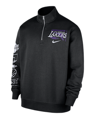 Los Angeles Lakers Courtside Men's Nike NBA Club 1/2-Zip Top. Nike LU